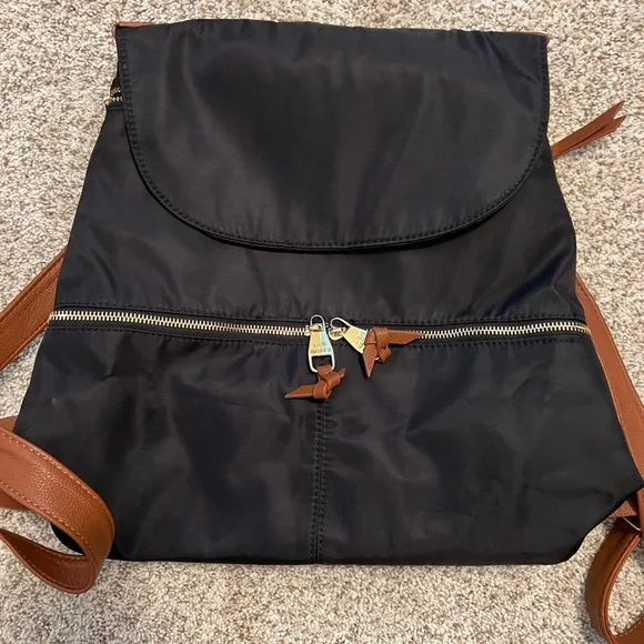 Steve Madden Black Nylon Backpack Gold Hardware Laptop Bag NWT Steve Madden BSOLLY Backpack Adjustable Straps Black  main image 2